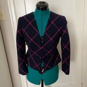 Navy with Pink Plaid Blazer from the Limited